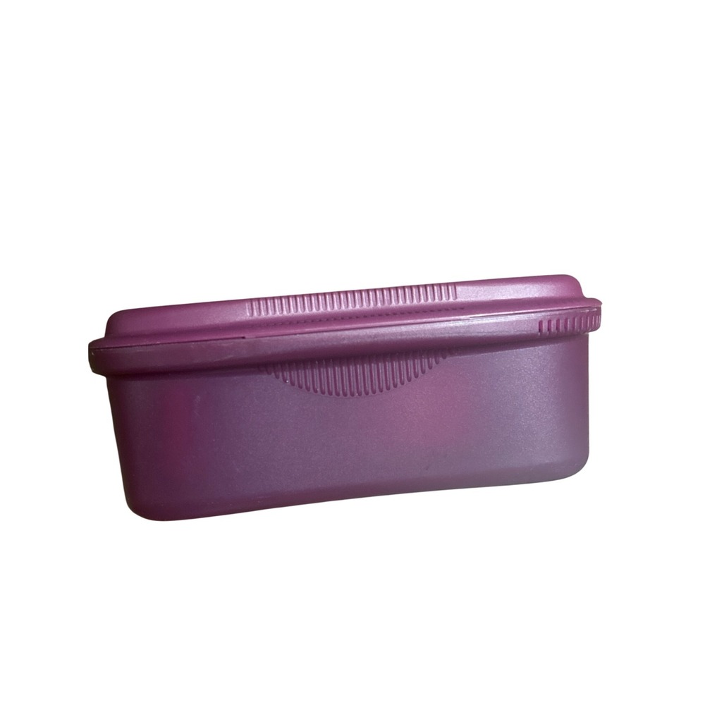 Tupperware Micro Gourmet 1.9L Microwave Steamer Purple Oblong Container with Lid